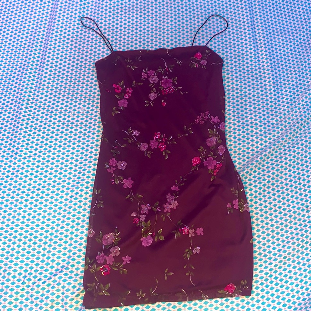 Purple flower Dress